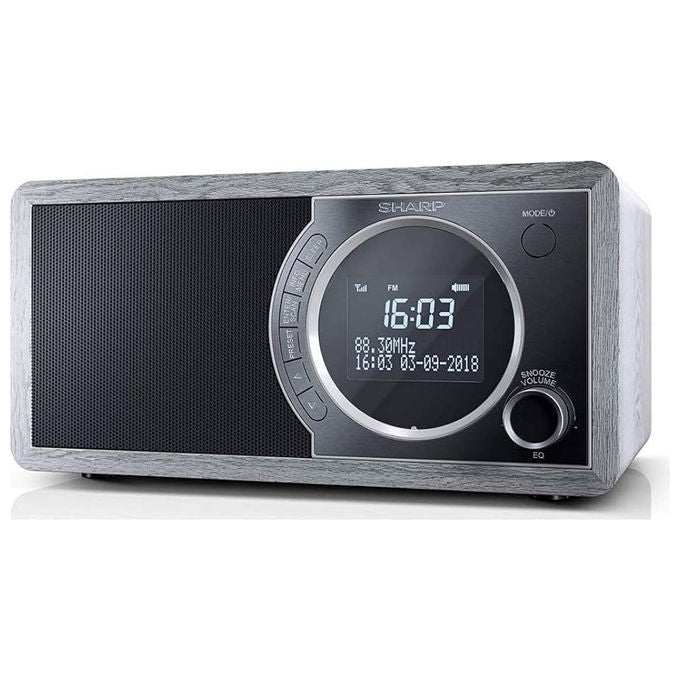 Sharp Radio Digitale DAB+-FM con Bluetooth DR-450 Grigio