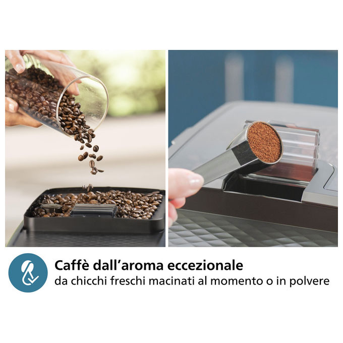 Philips, Macchina Caffe' Automatica, LatteGo EP2331-10, 4 Bevande, Nero