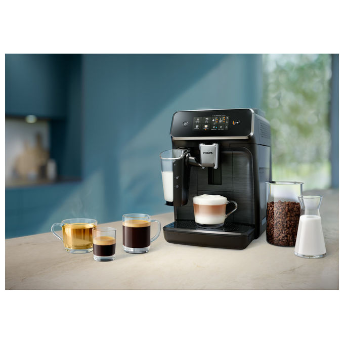 Philips, Macchina Caffe' Automatica, LatteGo EP2331-10, 4 Bevande, Nero