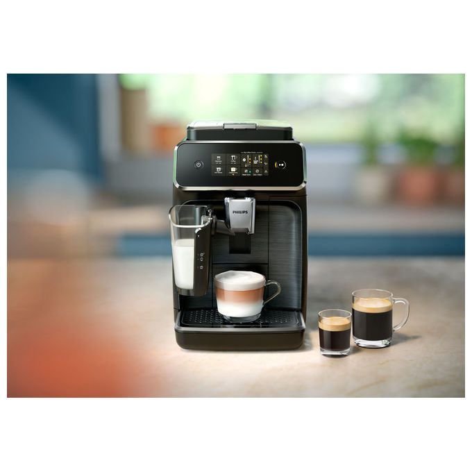 Philips, Macchina Caffe' Automatica, LatteGo EP2331-10, 4 Bevande, Nero