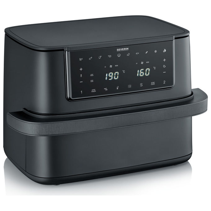 Severin, Friggitrice ad Aria Doppia, 9 L, 2600 W, Nero