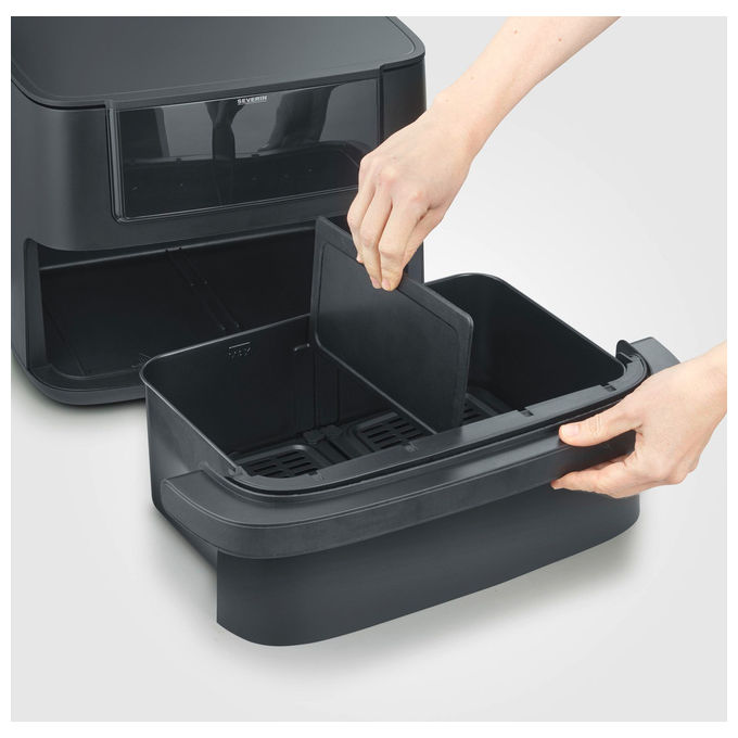 Severin, Friggitrice ad Aria Doppia, 9 L, 2600 W, Nero