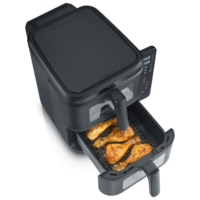 Severin FR2468 - Friggitrice ad Aria 2 Cestelli da 55 L 2600 W 9 Programmi Nero