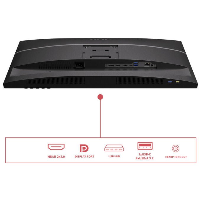 Aoc, Monitor pc, 27 Pollici 4k Ultra hd Led Nero, U27E4Cv
