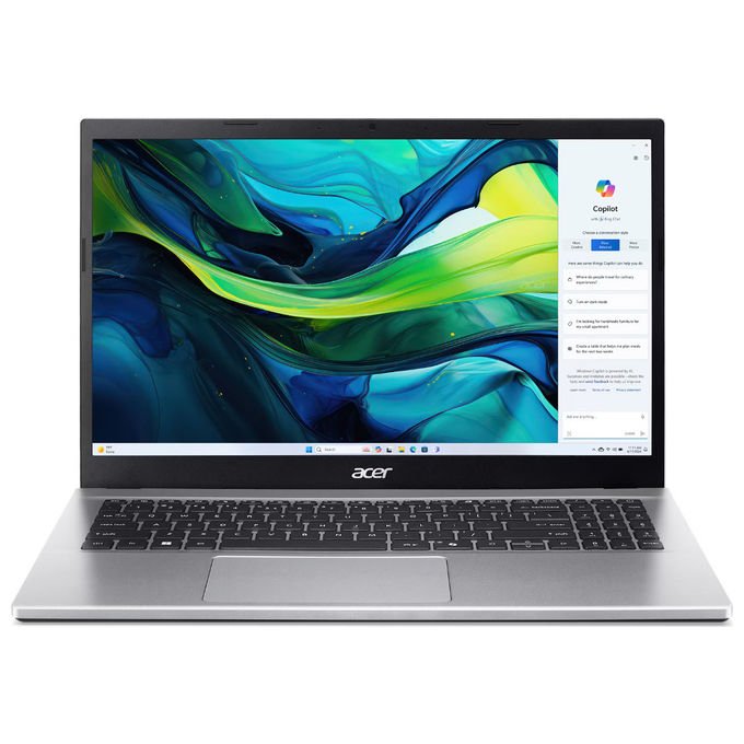 Acer Aspire Go 15, Notebook, AMD Ryzen 5 7430U, 16 GB RAM, 512 GB SSD, Argento