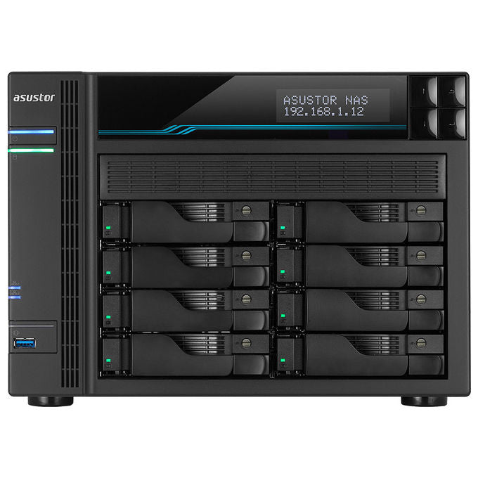 Asustor Lockerstor 10 AS6510T NAS Tower Intel Atom C3538 8 GB DDR4 Nero