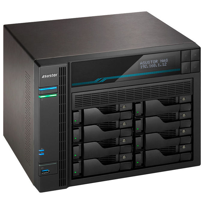 Asustor Lockerstor 10 AS6510T NAS Tower Intel Atom C3538 8 GB DDR4 Nero
