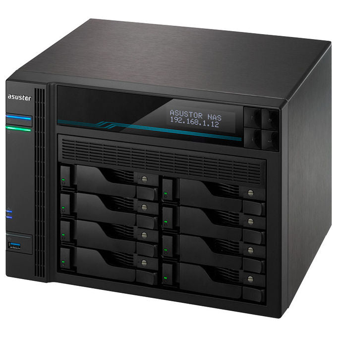 Asustor Lockerstor 10 AS6510T NAS Tower Intel Atom C3538 8 GB DDR4 Nero
