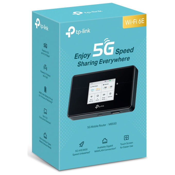 Tp-Link Router Portatile Mobile 5G Wi-Fi 6E M8550