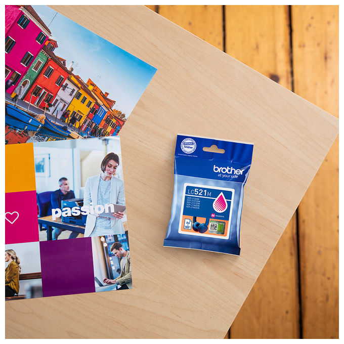 Brother Cartuccia Magenta Originale LC521M 500 Pagine