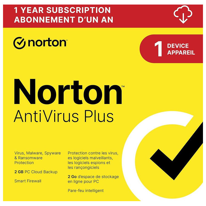 Norton Antivirus Plus 2026 Antitruffa 1 Dispositivo 12 Mesi