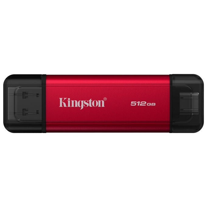 Kingston Technology, SSD Portatile 512GB, Dual USB-A-C, Velocita' 1050MB-s