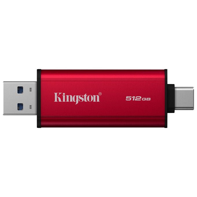 Kingston Technology, SSD Portatile 512GB, Dual USB-A-C, Velocita' 1050MB-s