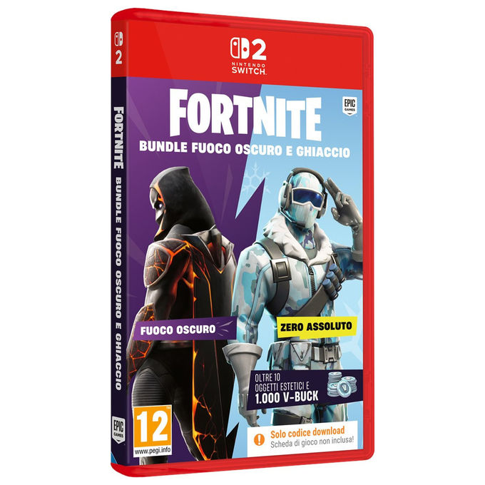 Epic Games Fortnite Bundle Fuoco Oscuro e Ghiaccio Codice di Attivazione Nintendo Switch