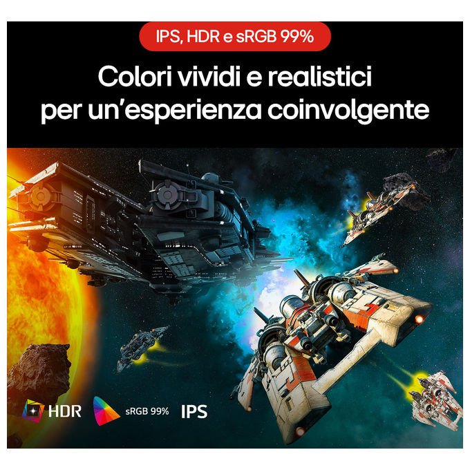 LG 27G411A-B.AEU UltraGear Monitor Gaming 27'' IPS Full HD 1920x1080 144Hz 5ms HDR10 AMD FreeSync G-SYNC colore Nero