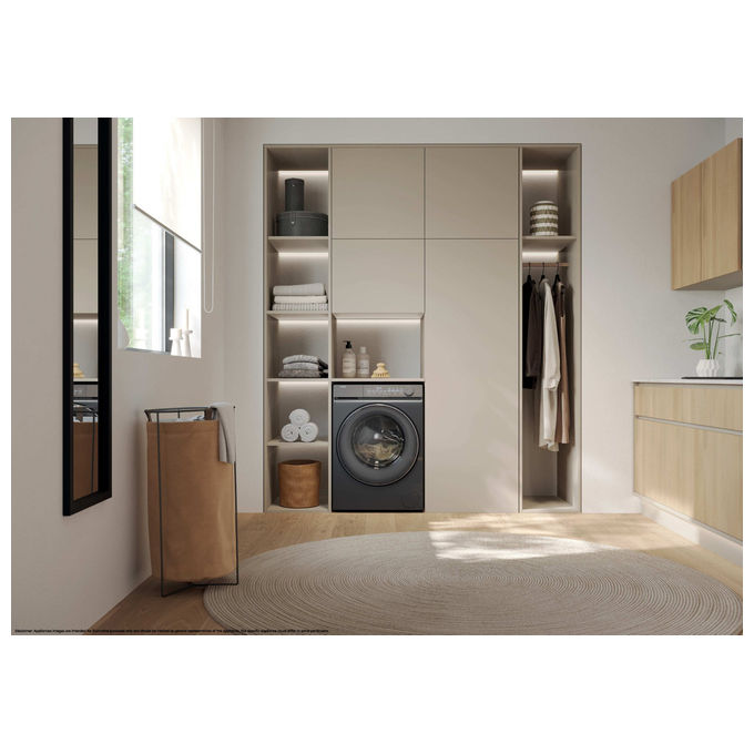 Haier HW100-B14367GUIT Lavatrice Carica Frontale 10 Kg 1400 Giri Classe A Antracite (85x60x60 cm) colore Antracite