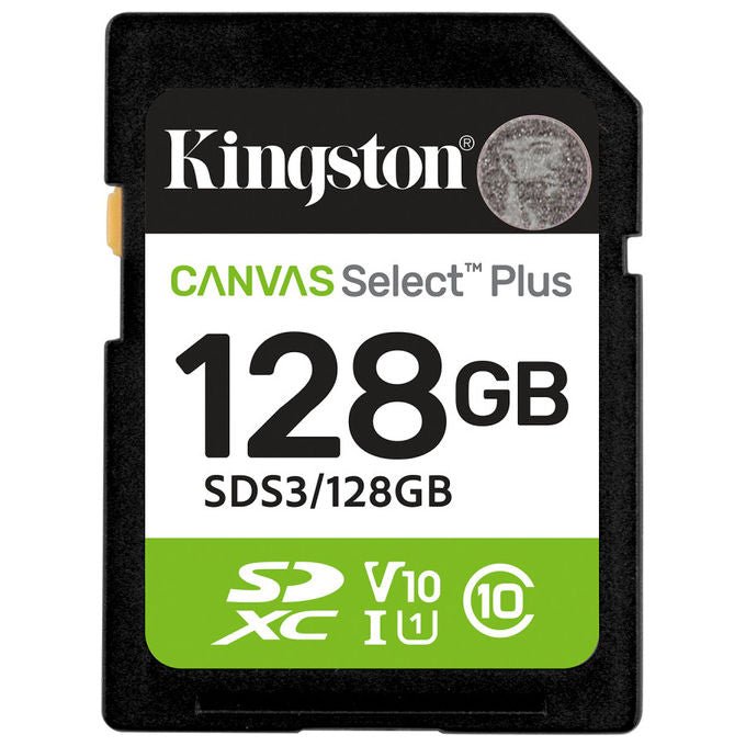 Kingston Technology, Scheda SDXC 128GB, Canvas Select Plus Gen3, 150MB-s