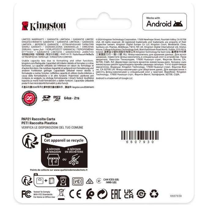 Kingston Technology, Scheda SDXC 128GB, Canvas Select Plus Gen3, 150MB-s