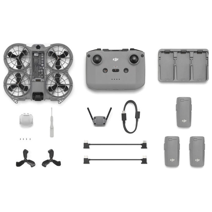 Dji, Drone, Neo 2 Fly More Combo, 12 MP, 4 Rotori, Nero Grigio