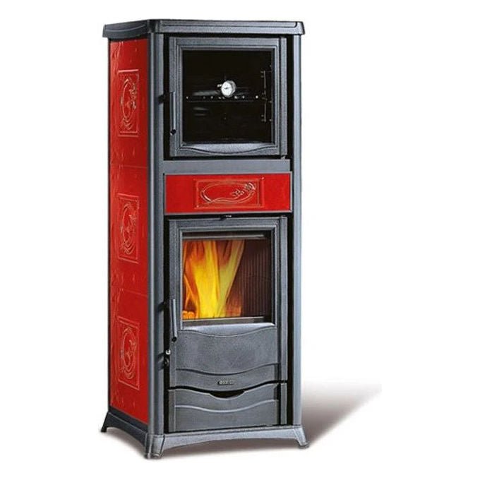 Nordica Stufa a Legna con Forno Rossella Plus .165 Bordeaux