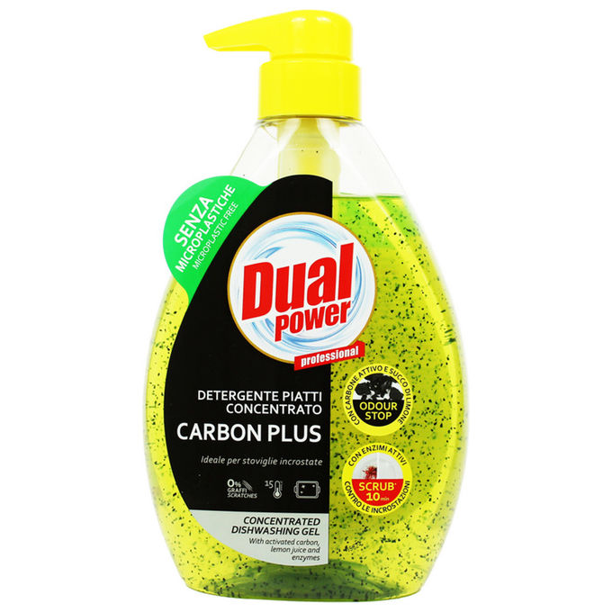 Dual Power Piatti Concentrato Carbon Plus Succo di Limone 600 ml