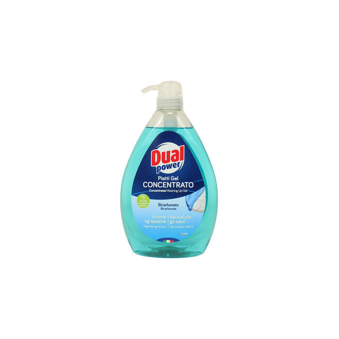 Dual Power Detersivo Piatti Gel Concentrato Bicarbonato e Salvia Profumo Limone