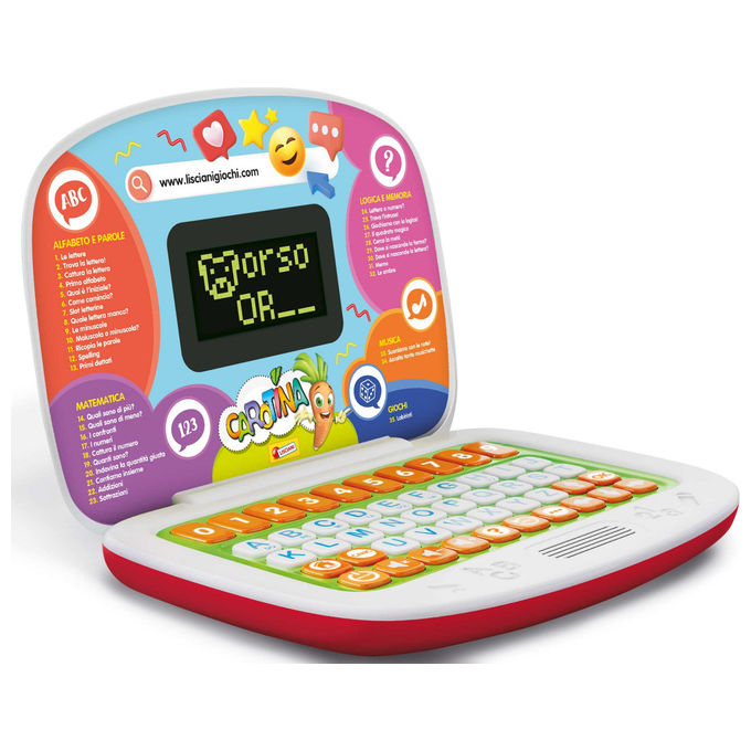 Lisciani Carotina Laptop, Giocattolo Educativo, 30 Funzioni, Interattivo