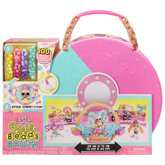 MGA Entertainment, L.O.L. Surprise! Hair Beads Salon, Playset con 100 Perline