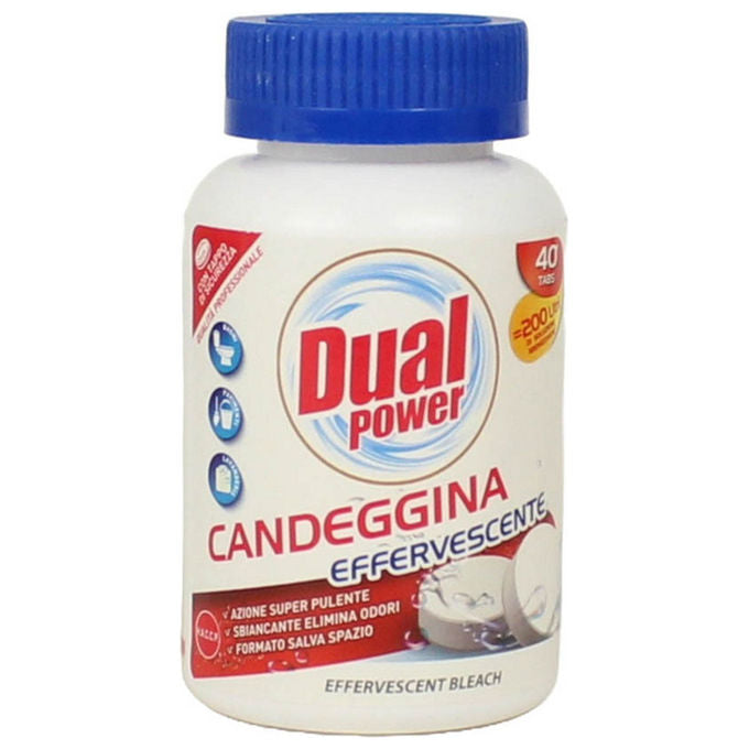 Dual Power Candeggina Effervescente 40 Tavolette Multiuso