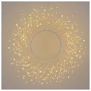 Lotti, Corona Tiglio Bianco, Ø60cm, 260 MicroLED, Bianco Caldo - Yeppon