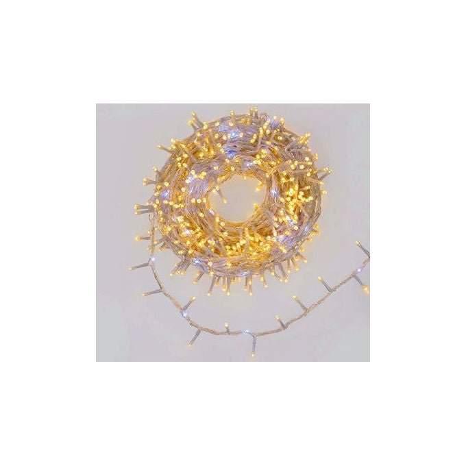 Lotti, Catena Luminosa MiniCluster StarFall, 30m 1660 LED, Bianco Caldo e Bianco, Interno - Esterno - Yeppon
