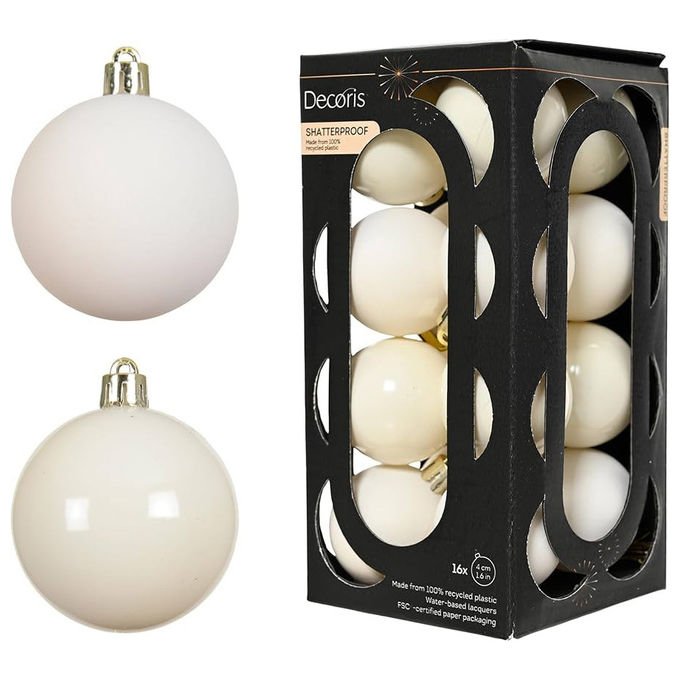 Kaemingk, Set 16 Palline di Natale Bordo', Infrangibili, 4 cm - Yeppon