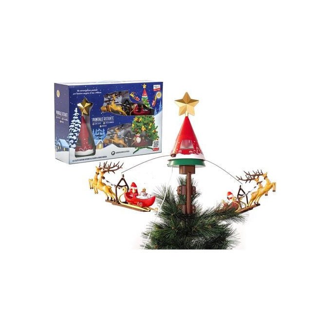 General Trade, Albero di Natale Luminoso Rotante Da Tavolo, Altezza 31 Cm, Colori Assortiti - Yeppon