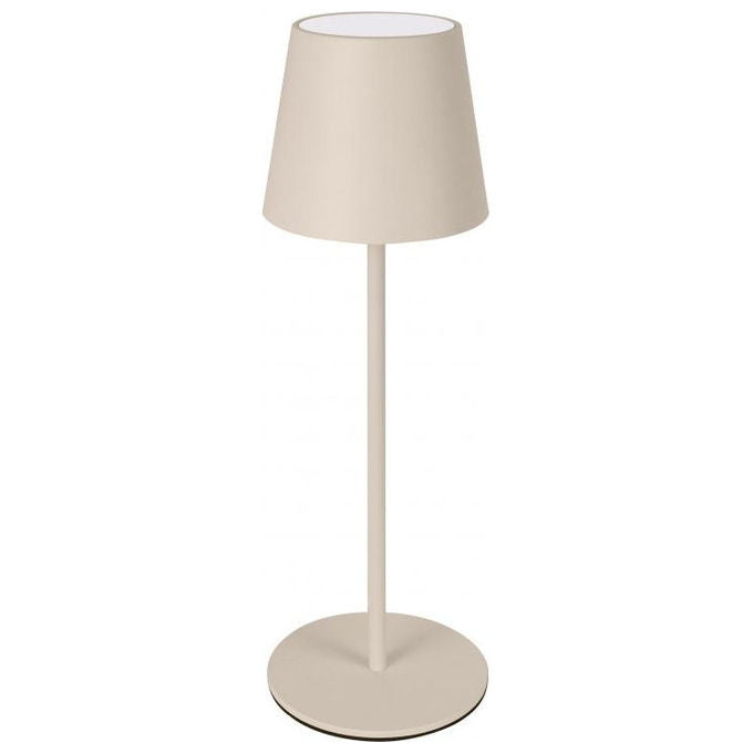 New Majestic Lampada da Tavolo LED Agata Ricaricabile Dimmerabile Touch Beige