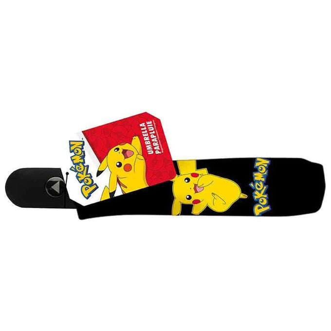 Pokemon, Ombrello Pieghevole Automatico Pikachu, Poliestere, Diametro 96 cm