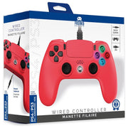 Freaks and Geeks Controller Cablato Rosso per PS4 Cavo 3m