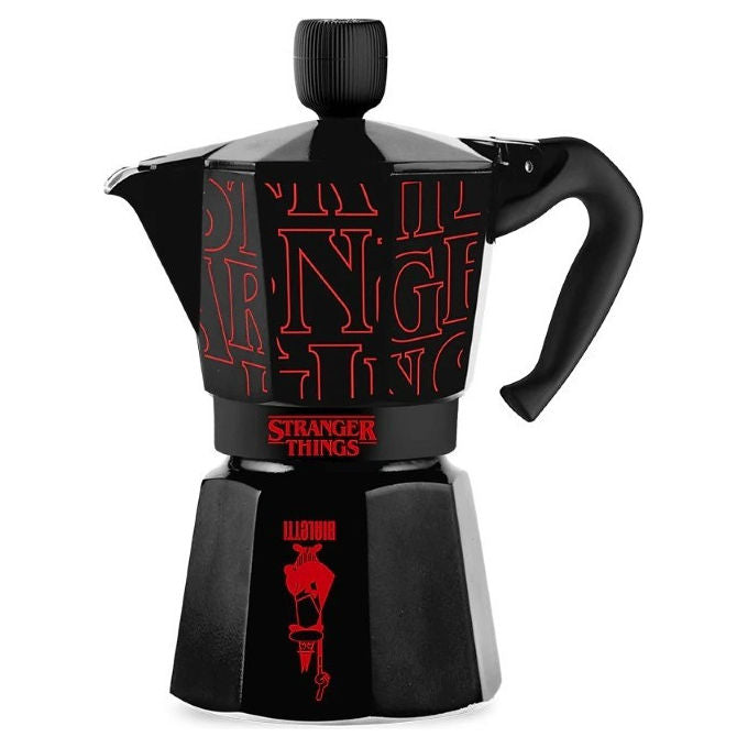 Bialetti Moka Express Musicale Stranger Things 6 Tazze Alluminio Nero