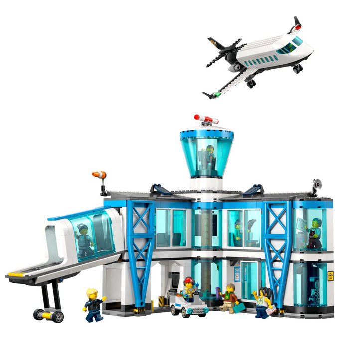 Lego 60502 City Aeroporto con Aereo Set da Costruzione 887 Pezzi 9 Minifigure 8+