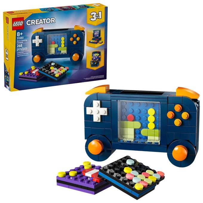 Lego, Creator 3 in 1 Console di Gioco Retro 31380, Set Costruzioni, 268 Pezzi
