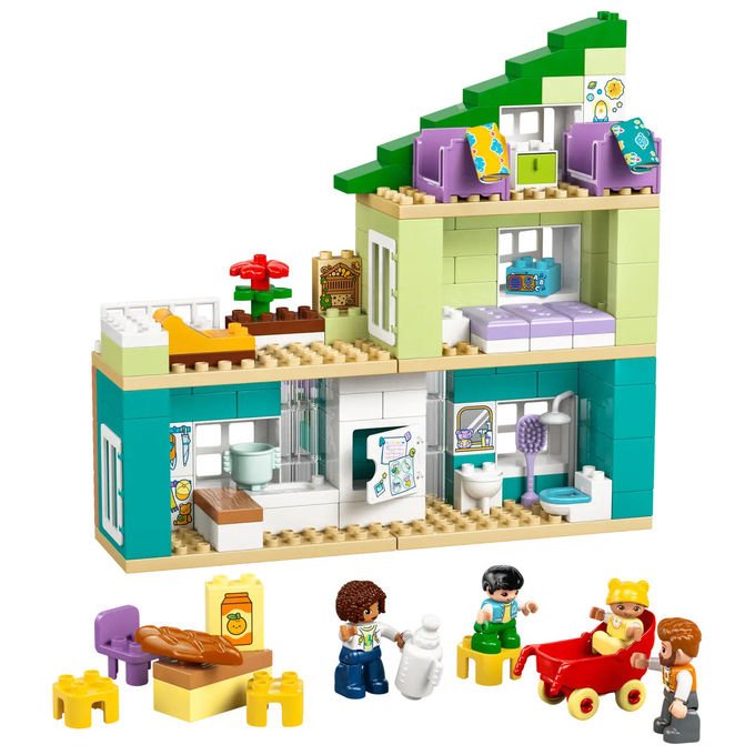 Lego, Duplo Casa Familiare Moderna 3 in 1 con Personaggi, Set costruzioni, 10470