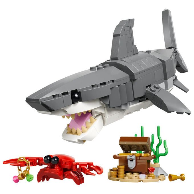 Lego, Creator Squalo Feroce con Scrigno del Tesoro, 31381