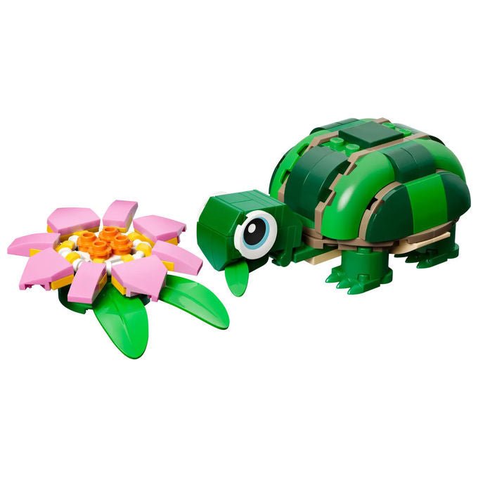 Lego, Tartaruga con Fiore di Ninfea 3 in 1, Set costruzioni, 124 pz, Creator 31377