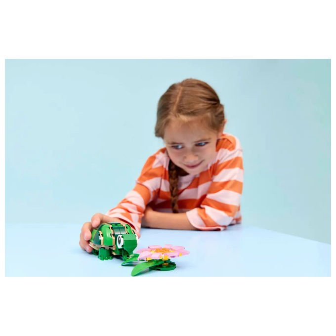 Lego, Tartaruga con Fiore di Ninfea 3 in 1, Set costruzioni, 124 pz, Creator 31377