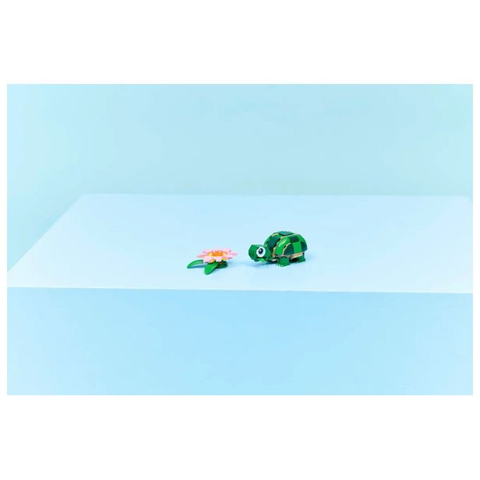 Lego, Tartaruga con Fiore di Ninfea 3 in 1, Set costruzioni, 124 pz, Creator 31377