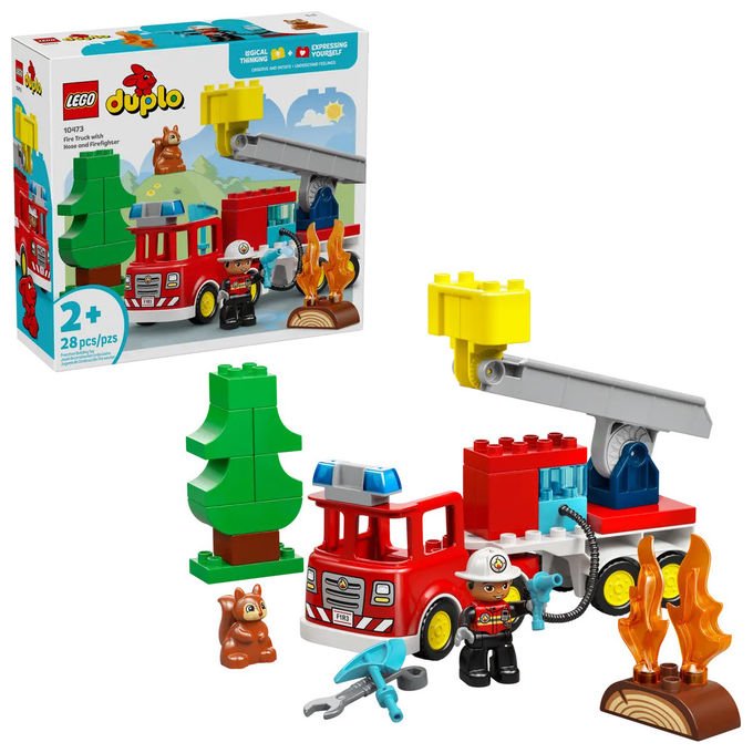 LEGO, Autopompa DUPLO con Manichetta e Pompiere, 10473