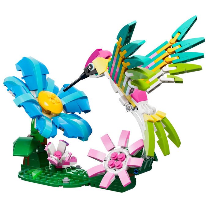 Lego, Creator 3 in 1 Animali Selvatici, Colibrì Colorato, Set Costruzioni 31384