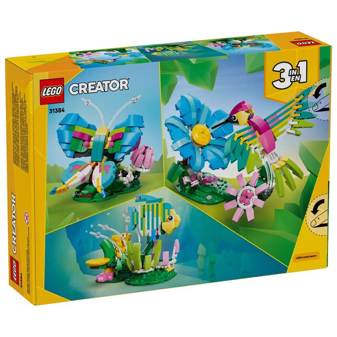 Lego, Creator 3 in 1 Animali Selvatici, Colibrì Colorato, Set Costruzioni 31384