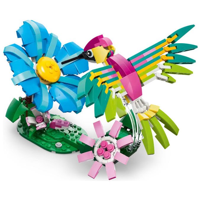 Lego, Creator 3 in 1 Animali Selvatici, Colibrì Colorato, Set Costruzioni 31384