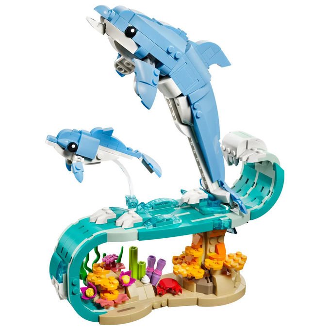 LEGO, Creator 3in1 Animali Marini, Meravigliosi Delfini, Set di Costruzione 31385