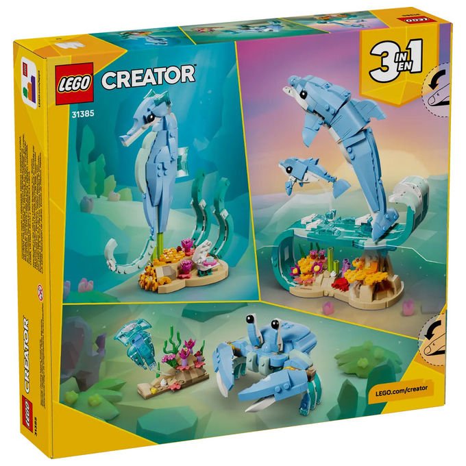LEGO, Creator 3in1 Animali Marini, Meravigliosi Delfini, Set di Costruzione 31385